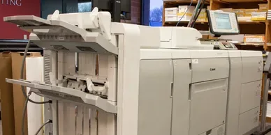 A production digital press in the shop.