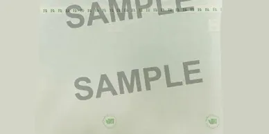 A sheet of security prescription paper marked SAMPLE.